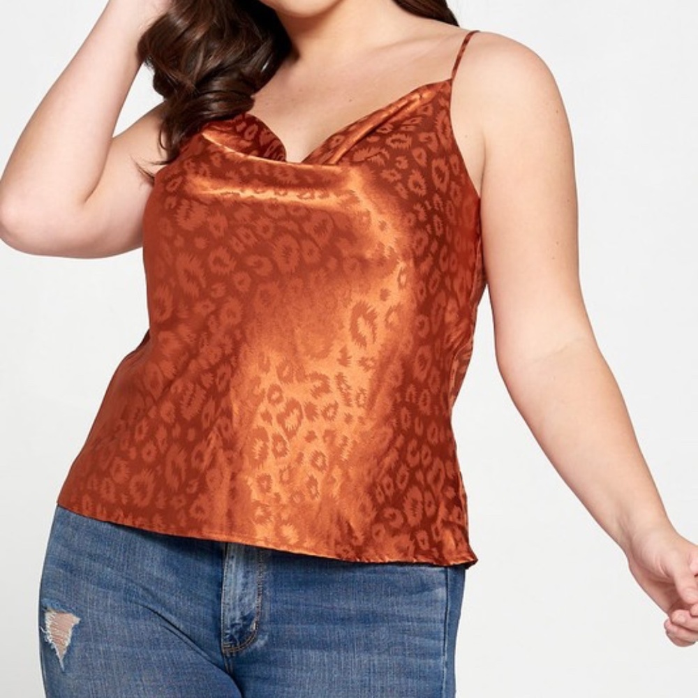 Jewel Tone leopard print cami